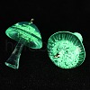 Luminous Epoxy Resin Mushroom Pendants RESI-C054-01F-1