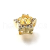 Brass Micro Pave Cubic Zirconia Beads KK-D379-01G-05-2