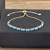 Brass Micro Pave Cubic Zirconia Slider Bracelets FS-WG49F5F-04-1