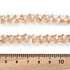 Electroplate Transparent Glass Beads Strands EGLA-U004-03A-PL03-4