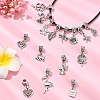 15Pcs 15 Styles Tibetan Style Alloy European Dangle Charms FIND-YW0005-57-5
