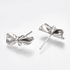 Brass Stud Earring Findings KK-S350-004P-2