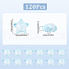SOFPLATE 120Pcs Transparent Acrylic Beads TACR-SP0001-11C-2