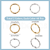 SUNNYCLUE 80Pcs 2 Colors Alloy Linking Rings FIND-SC0008-50-2