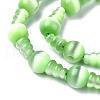 Cat Eye 3-Hole Guru Bead Strands G-K149-52C-3