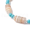 Natural Freshwater Shell Beaded Stretch Bracelets BJEW-JB11804-02-4