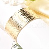 304 Stainless Steel Textured Wide Open Cuff Bangles for Women BJEW-Z067-01G-01-6