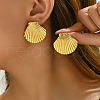 Stainless Steel Shell Shape Hoop Earrings YQ7251-1
