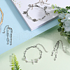 SUNNYCLUE 12Pcs 304 Stainless Steel Paperclip Chain Bracelet Making AJEW-SC0002-49-4