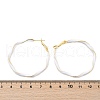 Brass Enamel Twist Ring Hoop Earrings EJEW-P301-01G-A-5
