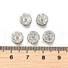 Brass Grade A Crystal Rhinestone Spacer Beads RB-A006-8MM-N-3