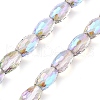 Electroplate Transparent Glass Beads Strands EGLA-M032-02A-HR01-1