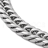 304 Stainless Steel Cuban Link Chain Bracelet for Men Women BJEW-C048-03P-2
