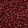 6/0 Opaque Colours Round Glass Seed Beads X-SEED-A010-4mm-45B-3