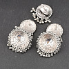 Flat Round & Bell Bohemian Ethnic Style Alloy Stud Dangle Earring & Ring Sets FS-WG67497-01-2