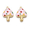 Autumn Theme Rack Plating Alloy Enamel Pendants ENAM-N055-056A-2