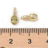 Brass Micro Pave Cubic Zirconia Charms KK-Q039-04G-3