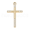 Alloy Rhinestone Pendants FIND-M018-18G-1