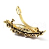 Flower Alloy Rhinestone Hair Barrettes PHAR-S604-01AG-03-3