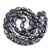 Electroplated Glass Beads Strands X-EGLA-T015-02B-01-2
