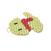 Handmade Glass Seed Beaded Snake Pendants PALLOY-MZ00614-3
