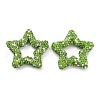 Star Shape Polymer Clay Rhinestone Beads CLAY-NH0001-06I-1