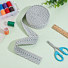 5 Yards Polycotton Jacquard Arrow Ribbon OCOR-WH0078-173C-5