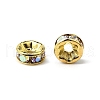 Brass Rhinestone Spacer Beads RB-A014-Z6mm-28G-3