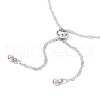 304 Stainless Steel Singapore Chain Slider Bracelet Making AJEW-JB01344-02-4