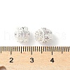 Brass Micro Pave Cubic Zirconia Bead KK-U067-08S-05-2