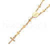 304 Stainless Steel Rosary Bead Necklaces NJEW-E133-02G-2
