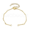 Brass Bar Link Chain Bracelet Making AJEW-JB01219-01-1