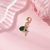 Star & Teardrop Brass Micro Pave Cubic Zirconia Pendant Decorations HJEW-JM02066-02-2