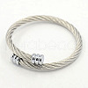 Tarnish Resistant Trendy 304 Stainless Steel Bangles BJEW-L076-02-1