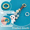   2Pcs 2 Colors 925 Sterling Silver Spring Gate Rings FIND-PH0022-62-4