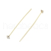 Brass Micro Pave Clear Cubic Zirconia Head Pins KK-M306-09G-02-3
