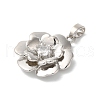 Rack Plating Brass Micro Pave Clear Cubic Zirconia Pendants KK-U022-04P-2
