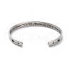 Non-Tarnish 304 Stainless Steel Open Cuff Bangle BJEW-G653-01P-07-2
