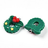 Christmas Theme Opaque Resin Pendants RESI-N039-108-2
