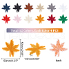   48Pcs 12 Colors Maple Leaf Computerized Embroidery Cloth Iron on/Sew on Patches DIY-PH0009-38-2