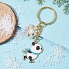 Snowflake & Panda Alloy Enamel Pendant Keychains KEYC-JKC00630-01-3
