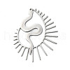 Non-Tarnish 201 Stainless Steel Pendants STAS-D041-04P-1