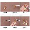 SUNNYCLUE Wood Beads Dangle Earrings DIY Making Kit DIY-SC0017-64-4