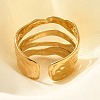 304 Stainless Steel Multi-layer Open Cuff Rings for Women STAS-Z108-03G-05-2