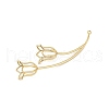 Three-Dimensional Flower Brass Pendants KK-V006-02G-02-3