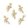 Brass Micro Pave Cubic Zirconia Pendants KK-E068-VB262-2
