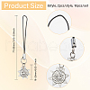 16Pcs 8 Style Alloy Mobile Straps HJEW-GL00014-2