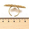 Flower 304 Stainless Steel Adjustable Cuff Rings for Women RJEW-M103-04D-G-3