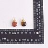 6Pcs 6 Styles Natural & Synthetic Gemstone Brass Pendants G-SZ0002-11-8