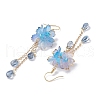 Flower Dangle Earrings EJEW-TA00636-04-4